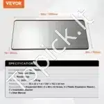 Stačiakampis sieninis vonios ir makiažo veidrodis – 139,7×76,2 cm - Image 3