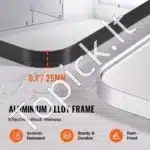 Stačiakampis vonios ir makiažo veidrodis – 91,5×61 cm - Image 6