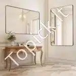 Stačiakampis vonios kambario makiažo veidrodis – 122×91,6 cm - Image 2