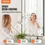 Stačiakampis vonios sieninis makiažo veidrodis – 122×76,2 cm - Image 8