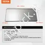 Stačiakampis vonios sieninis makiažo veidrodis – 122×76,2 cm - Image 3