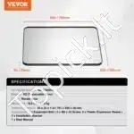 Stačiakampis vonios veidrodis makiažui – 76,1×55,8×2,5 cm - Image 3