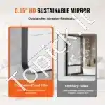 Stačiakampis vonios veidrodis makiažui – 76,1×55,8×2,5 cm - Image 6