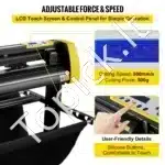 Stacionari vinilo pjaustyklė 870 mm pločio su LCD ekranu ir reguliuojama jėga - Image 4