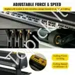 Stacionari vinilo pjaustyklė 870 mm pločio su reguliuojama jėga ir greičiu - Image 5