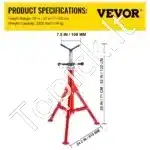 Sulankstomas reguliuojamas vamzdžių stovas su V formos galvute (71–132 cm, iki 1134 kg) - Image 3