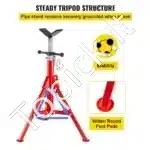 Sulankstomas reguliuojamas vamzdžių stovas su V formos galvute (71–132 cm, iki 1134 kg) - Image 4