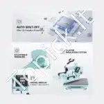 Termo spaudos aparatas 2 in 1 su 30 × 38 cm kaitinimo plokšte – žalias - Image 5