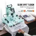 Termo spaudos aparatas 8 in 1 su 30 × 38 cm kaitinimo plokšte – žalias - Image 3