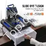 Termo spaudos aparatas 8 in 1 su 38 × 38 cm spaudimo plokšte – mėlynas - Image 3