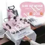 Termo spaudos aparatas 8‑in‑1 su 30 × 38 cm kaitinimo zona – rožinės spalvos - Image 3