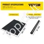 Tvirtas sodo audinys nuo piktžolių 1,8 × 76 m – juodas, ~140 g/m² (4,1 oz/yd²) - Image 4