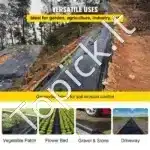 Tvirtas sodo audinys nuo piktžolių 1,8 × 76 m – juodas, ~140 g/m² (4,1 oz/yd²) - Image 5