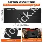 Universali 6,4 mm greito tvirtinimo plokštė  – juoda, 113 cm × 47 cm, 29 kg - Image 7