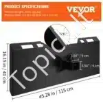 Universali 6,4 mm greito tvirtinimo plokštė  – juoda, 113 cm × 47 cm, 29 kg - Image 3