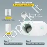 Automatinis Karščio Presas Puodeliams 11-15 oz Baltos Spalvos | Išmanusis Termo Presas Dovanoms ir Verslui - Image 5