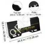 Universalus montavimo plokštės laikiklis krautuvui 6 mm, juodas - Image 2
