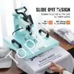 Universalus žalias termopresas 38×38 cm – 5‑in‑1 spaudos įrenginys tekstilei - Image 3