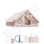 4 × 3 × 2 m pripučiamas palapinės namelis 5–8 asm. su pompa