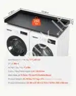 Skalbimo mašinos ir džiovyklės darbo stalas su ąžuolo imitacijos paviršiumi - Image 7