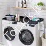 Skalbimo mašinos ir džiovyklės darbo stalas su ąžuolo imitacijos paviršiumi - Image 8