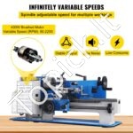 Skaitmeninė stalo metalo tekinimo staklė 0618‑3B – 550 W, 300 mm tarp ašių, tikslumas 0,01 mm - Image 6