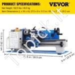 Skaitmeninė stalo metalo tekinimo staklė 0618‑3B – 550 W, 300 mm tarp ašių, tikslumas 0,01 mm - Image 3