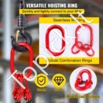 4 grandžių kėlimo grandinė su kabliais, 8 mm, 1,5 m - Image 6