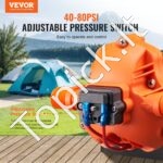 12 V 3 kamerų membraninis vandens siurblys 6,8 l/min (1,8 GPM) su automatinio slėgio jungikliu, 60 W - Image 7