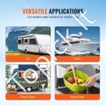 12 V 3 kamerų membraninis vandens siurblys 6,8 l/min (1,8 GPM) su automatinio slėgio jungikliu, 60 W - Image 4