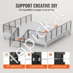 Pilkas juodas nerūdijančio plieno turėklų stulpelis 106,7 × 5,08 × 5,08 cm – 30 ° pasvirimo angos - Image 5