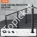 Aliuminio turėklų stulpelis 91,44 x 5,08 x 5,08 cm su kampiniu 30° skylės išdėstymu - Image 8