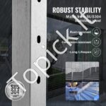 Aliuminio turėklų stulpelis 91,44 x 5,08 x 5,08 cm su horizontaliomis skylėmis, sidabrinės spalvos - Image 7