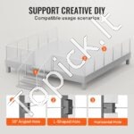 Aliuminio turėklų stulpelis 91,44 x 5,08 x 5,08 cm su horizontaliomis skylėmis, sidabrinės spalvos - Image 5