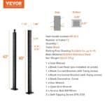 Juodas SUS304 nerūdijančio plieno turėklų stulpelis 106,68 × 2,54 × 5,08 cm – 30° pasvirimo skylės laiptų turėklams - Image 5