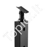 Juodas SUS304 nerūdijančio plieno turėklų stulpelis 106,68 × 2,54 × 5,08 cm – 30° pasvirimo skylės laiptų turėklams - Image 2