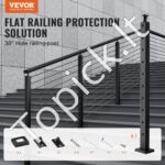 Juodas nerūdijančio plieno turėklų stulpelis 91,44 × 2,54 × 5,08 cm - Image 8