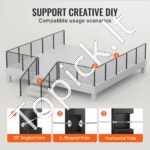 Juodas L-formos kampinis turėklų stulpelis 91,44 × 2,54 × 5,08 cm – 10 porų L formos skylių, nerūdijančio plieno konstrukcija - Image 5