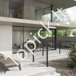 Juodas L-formos kampinis turėklų stulpelis 91,44 × 2,54 × 5,08 cm – 10 porų L formos skylių, nerūdijančio plieno konstrukcija - Image 2