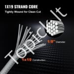 Nerūdijančio plieno trosas T316 1×19, 3,18 mm – 150 m ritė - Image 6