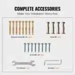 Kalto geležies turėklas laiptams, juodos spalvos, vidaus ir lauko naudojimui - Image 5