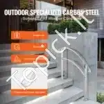 Kalto geležies laiptų turėklas, matinės baltos spalvos, atsparus korozijai ir tvirtas - Image 2