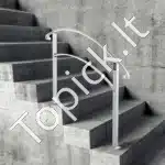 Kalto geležies laiptų turėklas, matinės baltos spalvos, atsparus korozijai ir tvirtas - Image 7