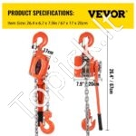 Rankinis grandininis keltuvas 3 t - Image 3