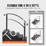 Kalto geležies laiptų turėklas, juodos spalvos, stabilus ir tvirtas sprendimas lauko ir vidaus erdvėms - Image 3