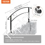 Kalto geležies laiptų turėklas, juodos spalvos, stabilus ir tvirtas sprendimas lauko ir vidaus erdvėms - Image 6