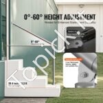 Metaliniai lauko laiptų turėklai, 103 cm ilgis, iki 3 pakopų, juodi - Image 2