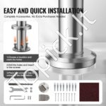 Metaliniai lauko laiptų turėklai, 103 cm ilgis, iki 3 pakopų, juodi - Image 3