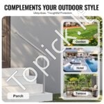 Metaliniai lauko laiptų turėklai, 103 cm ilgis, iki 3 pakopų, juodi - Image 5