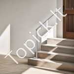 Metaliniai lauko laiptų turėklai, 103 cm ilgis, iki 3 pakopų, juodi - Image 7